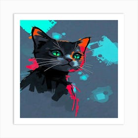 Feline Creative Cat Illustration 51 1 Art Print