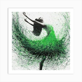 Dancer In Green 1 Art Print