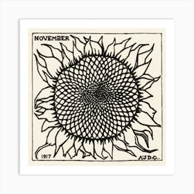 November Sunflower, Julie De Graag Art Print