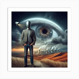 Man In The Desert Art Print