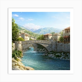 Bridge Over A River 3 Art Print