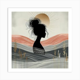 Silhouette Of A Woman 17 Art Print