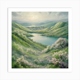 Valley Of Blossoms Art Print