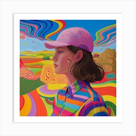 Psychedelic Girl 1 Art Print