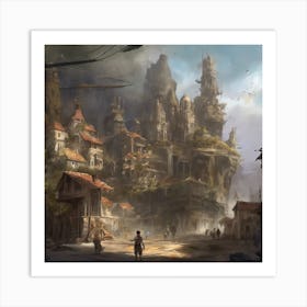 Fantasy City 77 Art Print