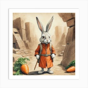 Rabbit In The Desert 3 Art Print