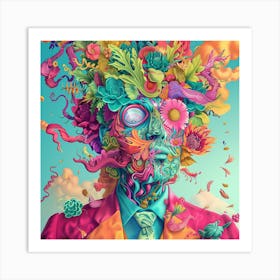 Psychedelic Man 3 Art Print