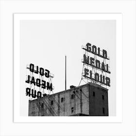 Alphabet Skies Square Art Print