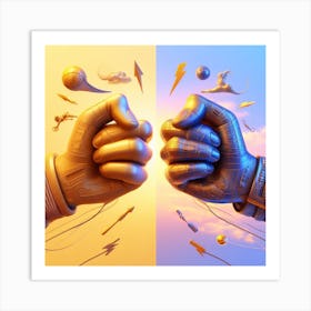 Two Fists Art Print