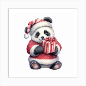 Christmas Panda Art Print