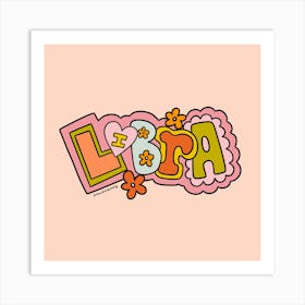 Libra Doodle Letters Art Print