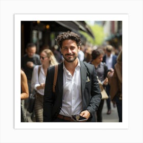 Businessman In Melbourne Art Print