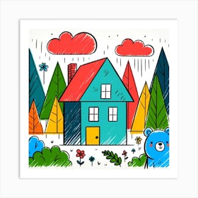 House In The Forest 1 Art Print