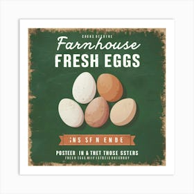 Farmhouse Fresh Eggs 2 Art Print