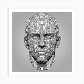 Cyborg Head 1 Art Print