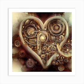 Steampunk Heart Art Print