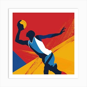 Basketball Player In Action 1 Art Print