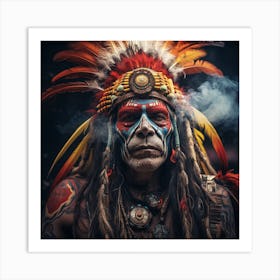 Indian Man Smokes Art Print