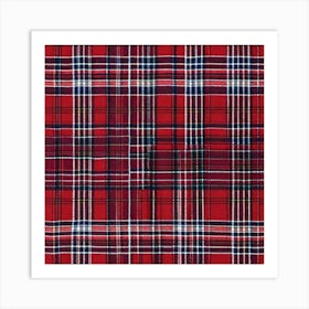 Red plaid Art Print