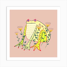 Frog New2 Square Art Print