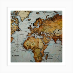 World Map 17 Art Print