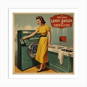 Default Default Vintage And Retro Laundry Advertising Aestethi 3 (1) Art Print