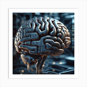 Artificial Intelligence Brain 53 Art Print