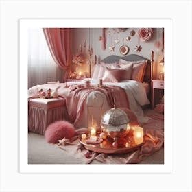 Pink Bedroom Decor Art Print