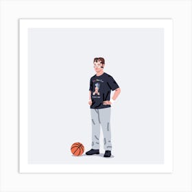 Basketball Dwight Square Art Print