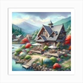 Kawaii House Art Print