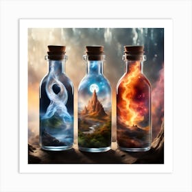 Three Bottles Art Print