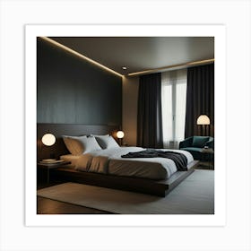 Modern Bedroom Design Art Print