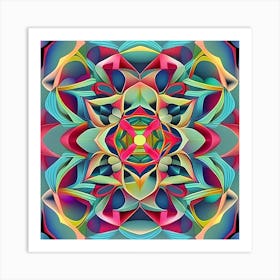 Abstract Psychedelic Mandala 2 Art Print