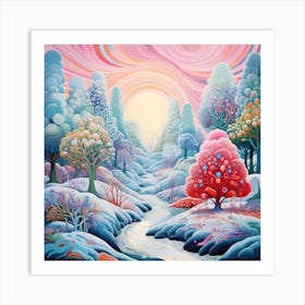 Pastel Luminescence Grove Art Print