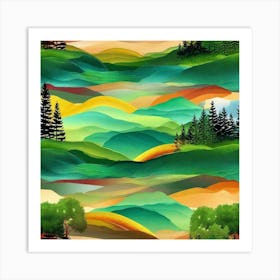 Landscape Painting 204 Art Print