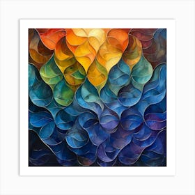 Rainbow Swirls Art Print