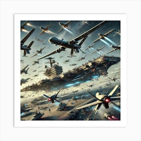 Tempest Class Carrier Drones Converted Art Print