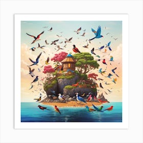 Island Of Birds Art Print