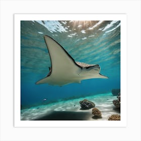 Manta Ray Art Print