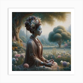 Buddha In The Forest 5 Art Print