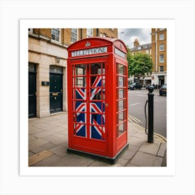 Signals from the Past: London's Red Telephone Booth Art Print