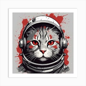 Astronaut Cat Art Print