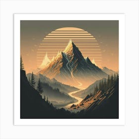 Majesté Montagnesque Art Print