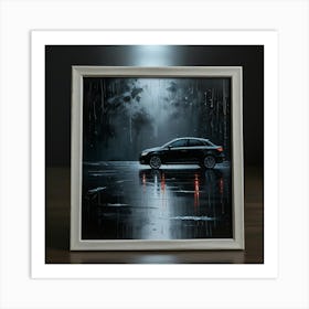 Audi Car In The Rain Art Print