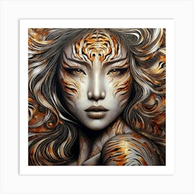 Tiger Woman 3 Art Print