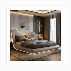 Modern Bedroom Design Art Print