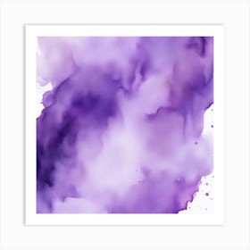 Beautiful lavender lilac abstract background. Drawn, hand-painted aquarelle. Wet watercolor pattern. Artistic background with copy space for design. Vivid web banner. Liquid, flow, fluid effect. 1 Art Print