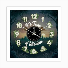 A Captivating And Artistic Poster Of A Wall Clock 1 Art Print