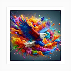 Colorful Eagle Art Print