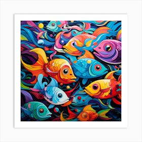 Colorful Fishes Art Print